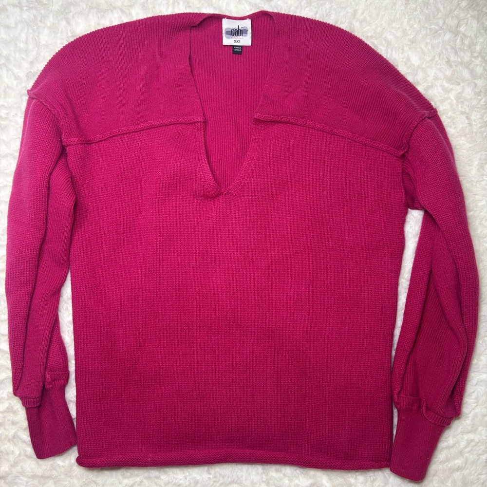 CAbi Fuchsia Knit Sweater